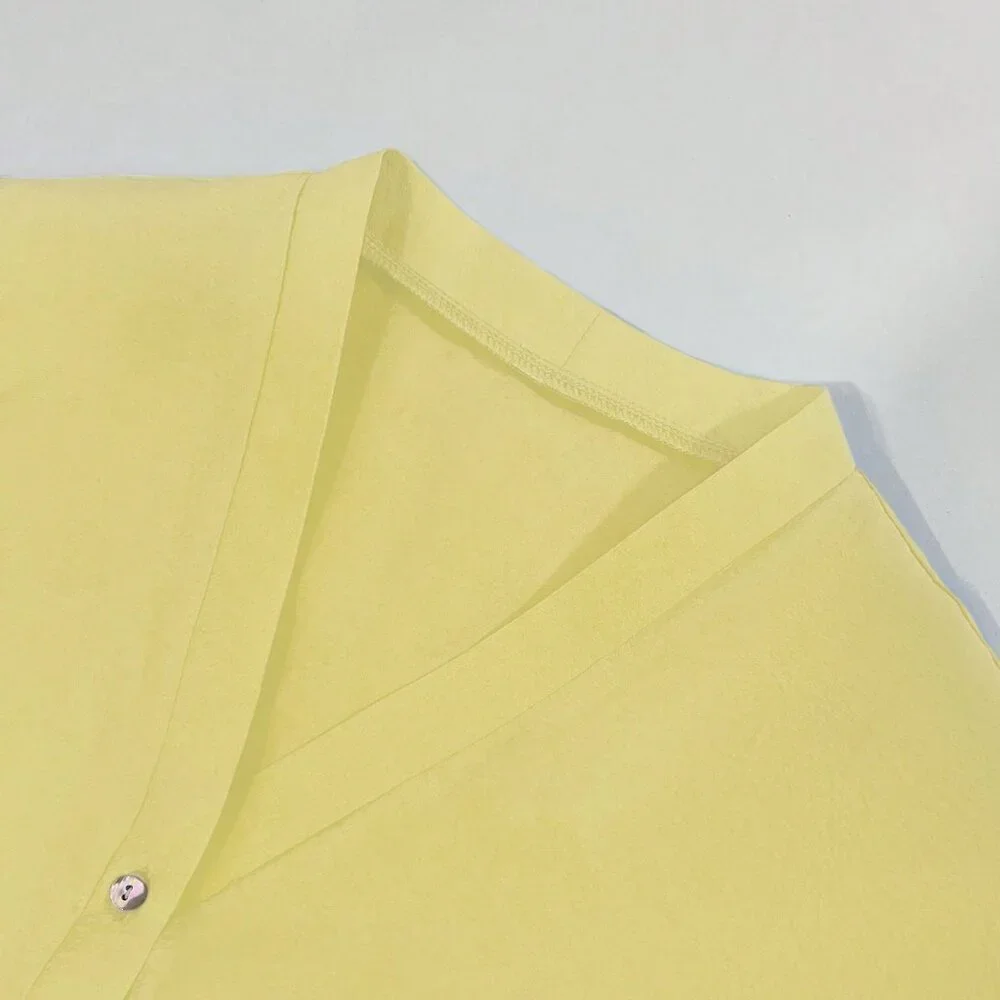 Yellow Casual Women's Drop Shoulder Long Sleeve Button Shirt & A-Line Skirt Set
